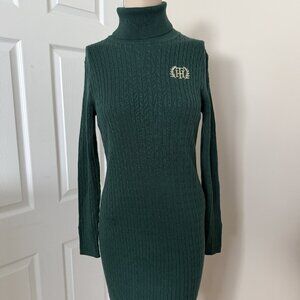 Tommy Hilfiger Emerald Green Cable Knit Dress Size Small